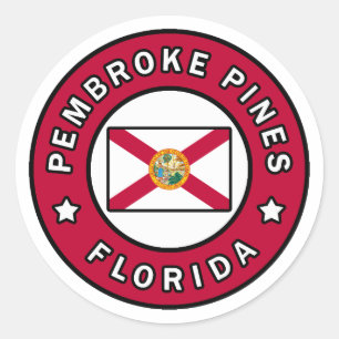 Pembroke Pines Florida Runder Aufkleber