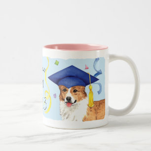 Pembroke-Walisercorgi-Absolvent Zweifarbige Tasse