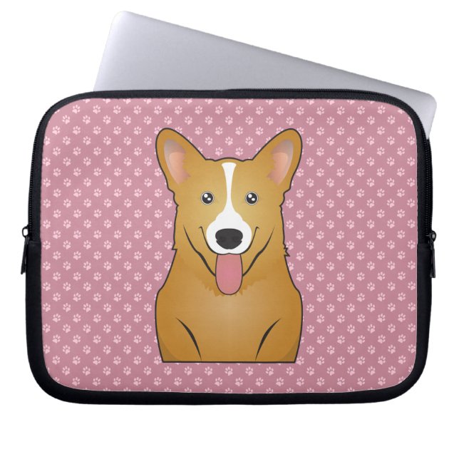 Pembroke-Walisercorgi-Cartoon Laptopschutzhülle (Vorderseite)