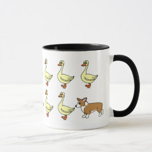 Pembroke-WaliserCorgi, der Enten-Tasse in Herden Tasse