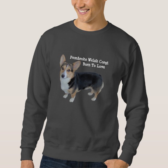 Pembroke-Walisercorgi-gefühlvolles Sweatshirt (Vorderseite)