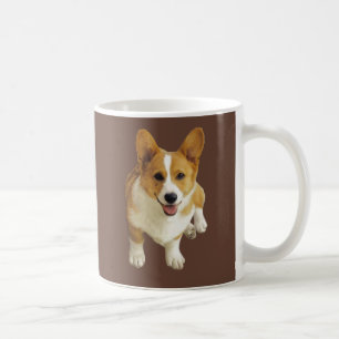 Pembroke-Walisercorgi-glückliche Tasse