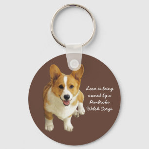 Pembroke-Walisercorgi-glücklicher Schlüsselanhänger