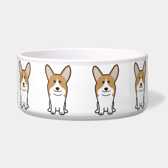 Pembroke-Walisercorgi-HundeCartoon Napf (Vorderseite)