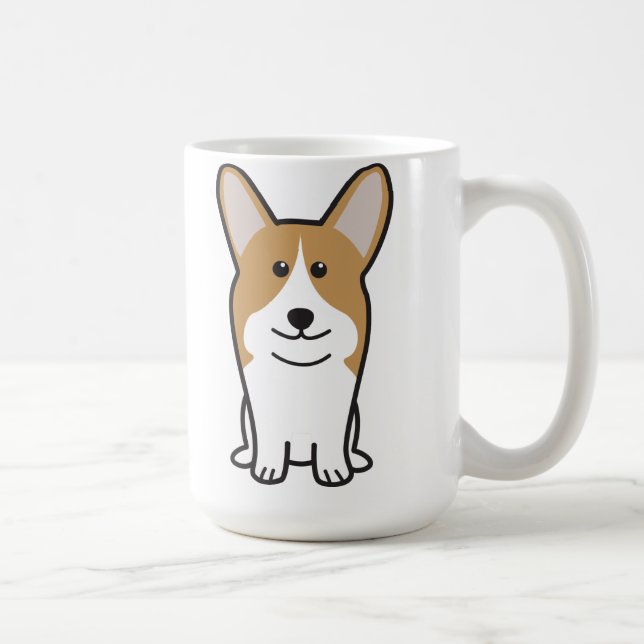 Pembroke-Walisercorgi-HundeCartoon Tasse (Rechts)
