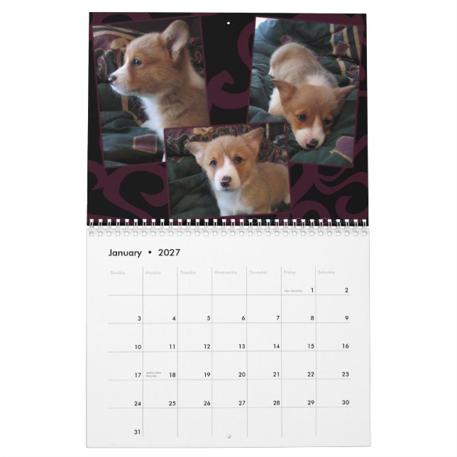 Pembroke-Walisercorgi-Kalender 2011 Kalender (Jan 2027)