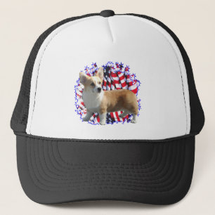Pembroke-Walisercorgi-Patriot Truckerkappe