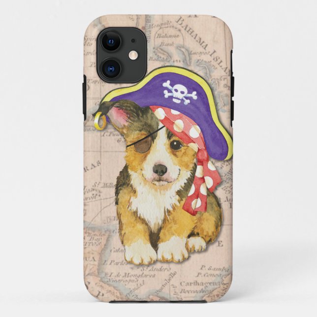 Pembroke-Walisercorgi-Pirat Case-Mate iPhone Hülle (Rückseite)