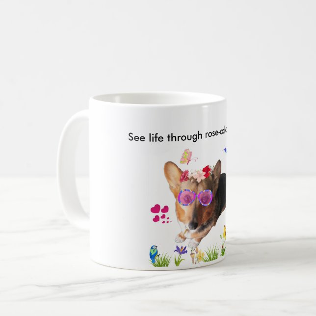 Pembroke-Walisercorgi-Tasse Kaffeetasse (Vorderseite Links)