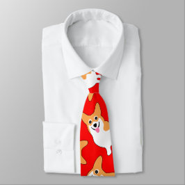 Pembroke-Walisercorgi-Weihnachtskrawatte Krawatte