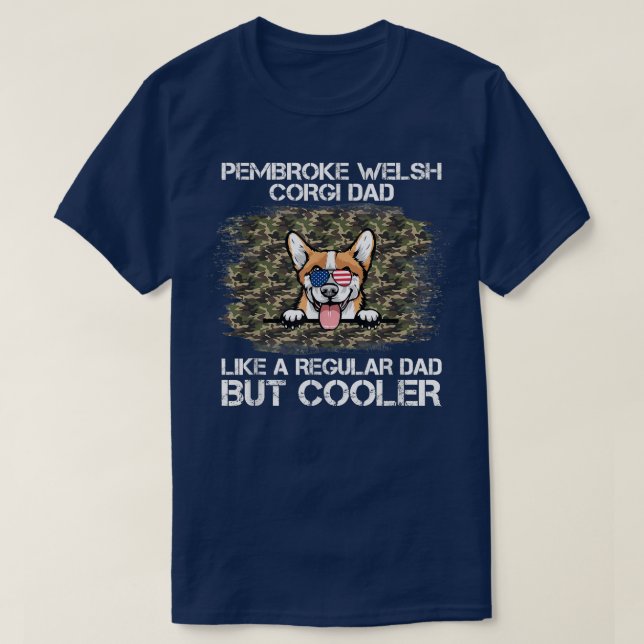 Pembroke walisischer Corgi Vater wie ein regelmäßi T-Shirt (Design vorne)