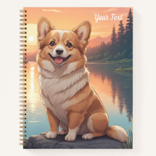 Pembroke Welsh Corgi am See Notizbuch