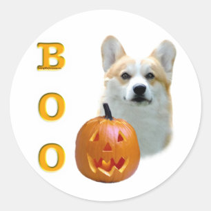 Pembroke Welsh Corgi Boo Runder Aufkleber