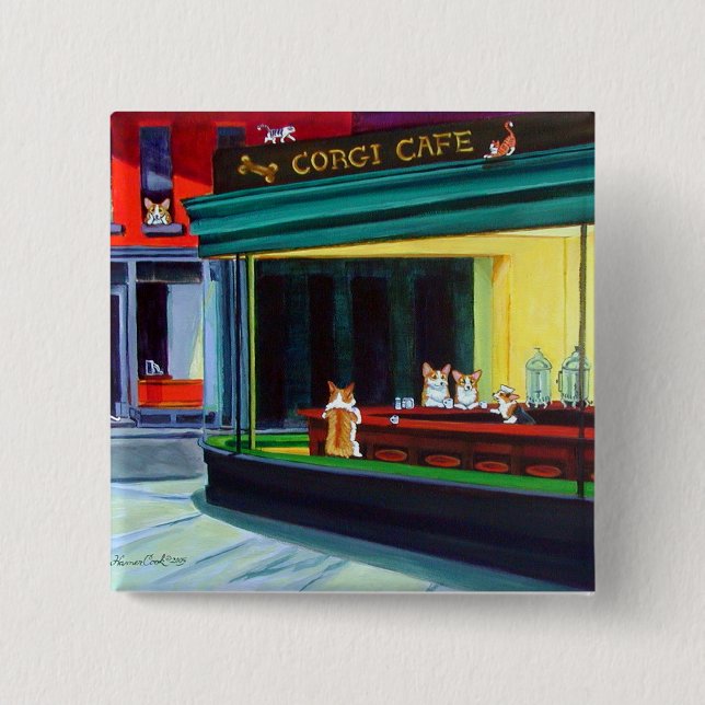 Pembroke Welsh Corgi Button (Vorderseite)