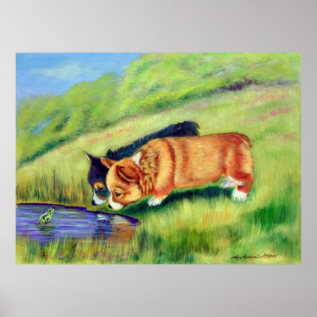 Pembroke Welsh Corgi Canvas Print Poster (Vorne)