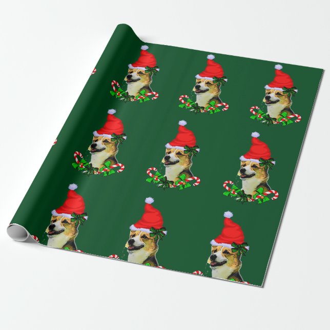 Pembroke Welsh Corgi Christmas Geschenkpapier (Ungerollt)