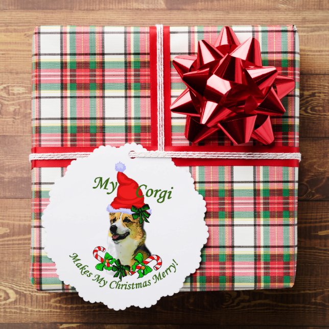 Pembroke Welsh Corgi Christmas Ornament Karte (Insitu (Geschenk))