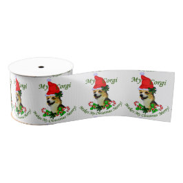Pembroke Welsh Corgi Christmas Ripsband