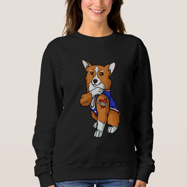Pembroke Welsh Corgi Corgi Love Mom Puppy Sweatshirt (Vorderseite)