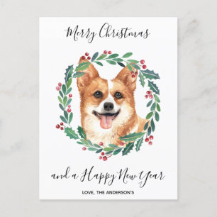 Pembroke Welsh Corgi Dog Elegant Frohe Weihnachten
