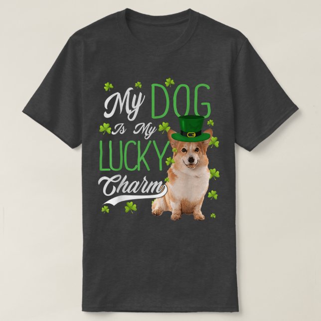 Pembroke Welsh Corgi Dog , Mein Hund ist mein glüc T-Shirt (Design vorne)