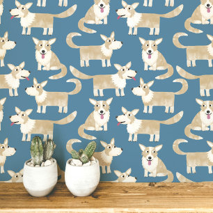 Pembroke Welsh Corgi Dog Pattern Tapete