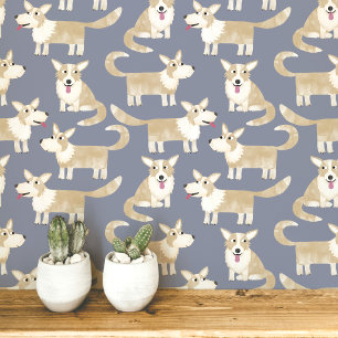 Pembroke Welsh Corgi Dog Pattern Tapete