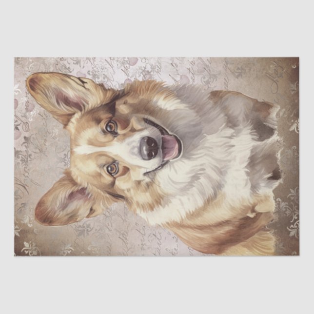 Pembroke Welsh Corgi Dog Seidenpapier (Vorderseite)