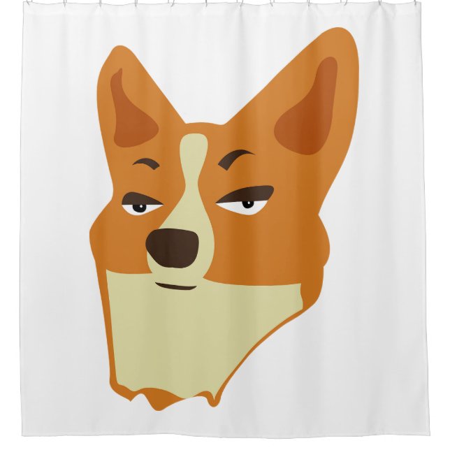 Pembroke Welsh Corgi Duschvorhang (Vorderseite)
