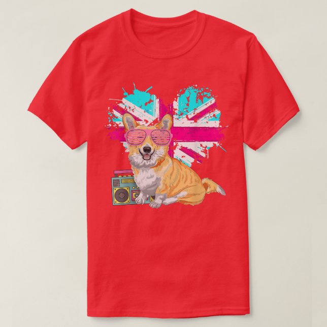 Pembroke Welsh Corgi für Rave Outfit & 1990s F T-Shirt (Design vorne)
