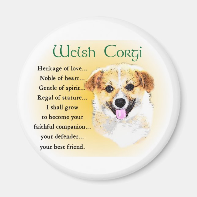 Pembroke Welsh Corgi Geschenke Magnet (Vorne)