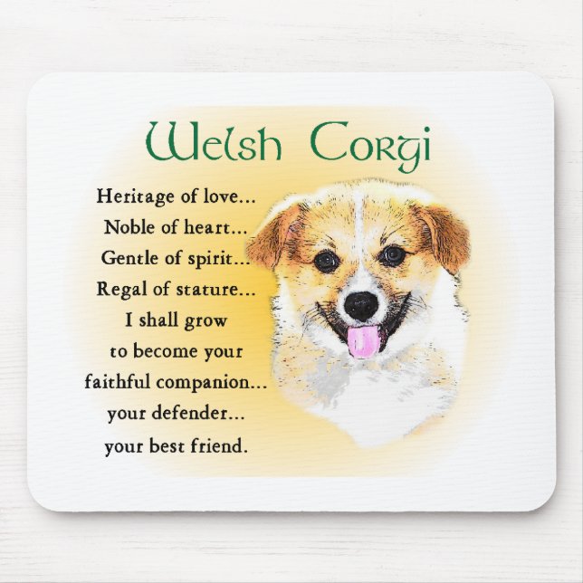 Pembroke Welsh Corgi Geschenke Mousepad (Vorne)