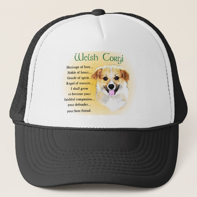 Pembroke Welsh Corgi Geschenke Truckerkappe (Vorderseite)