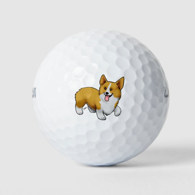 Pembroke Welsh Corgi Golfball (Vorderseite)