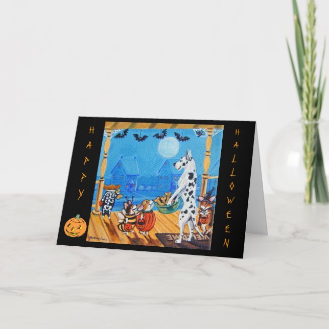 Pembroke Welsh Corgi Great Dane Cards Karte (Vorderseite)