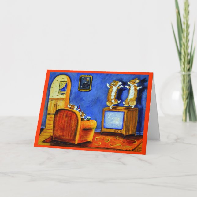 Pembroke Welsh Corgi Greeting Cards Karte (Vorderseite)