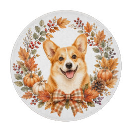 Pembroke Welsh Corgi Herbst Schneidebrett