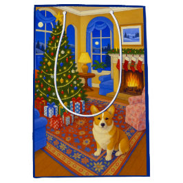 Pembroke Welsh Corgi Holiday Mittlere Geschenktüte