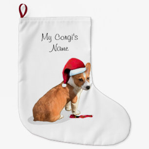 Pembroke Welsh Corgi Hund Großer Weihnachtsstrumpf