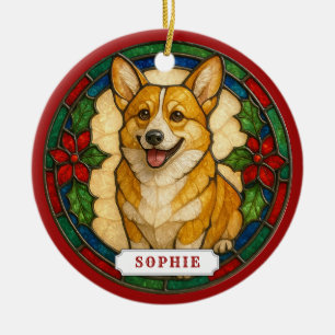 Pembroke Welsh Corgi Hund Keramik-Kreis-Ornament Keramik Ornament