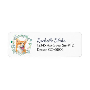 Pembroke Welsh Corgi Hund Kranz Rücksendeadresse 