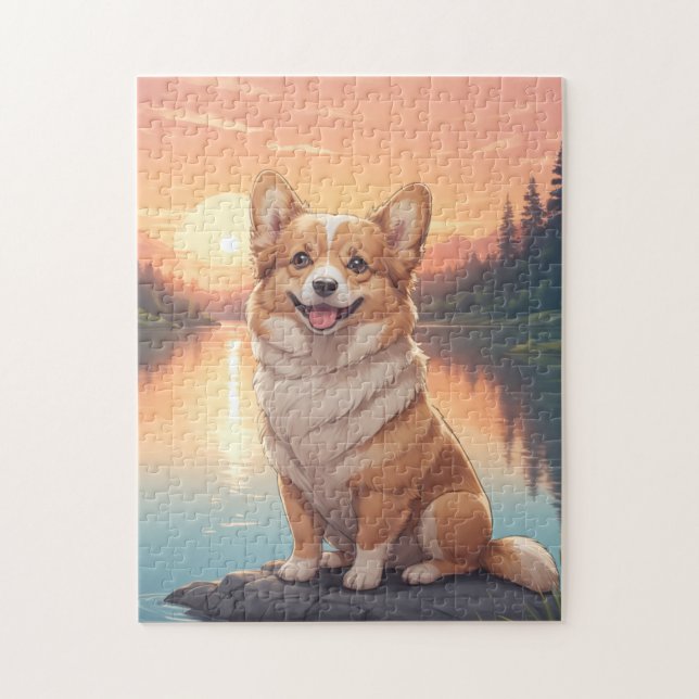 Pembroke Welsh Corgi Hund Puzzle (Vertikal)