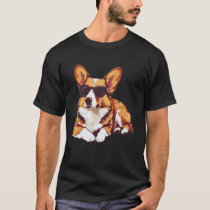 Pembroke Welsh Corgi Hund Sonnenbrille T-Shirt