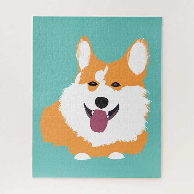Pembroke Welsh Corgi Hund Tier Tier Puzzle (Vertikal)
