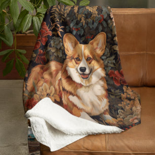 Pembroke Welsh Corgi im Viktorianischen Blumengart Sherpadecke