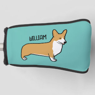 Pembroke Welsh Corgi Individuelle Name Golf Headcover