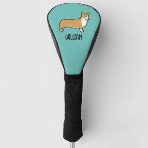 Pembroke Welsh Corgi Individuelle Name Golf Headcover