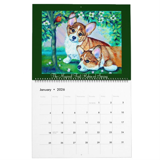 Pembroke Welsh Corgi Kalender Der Zauber von Corgi (Jan 2026)