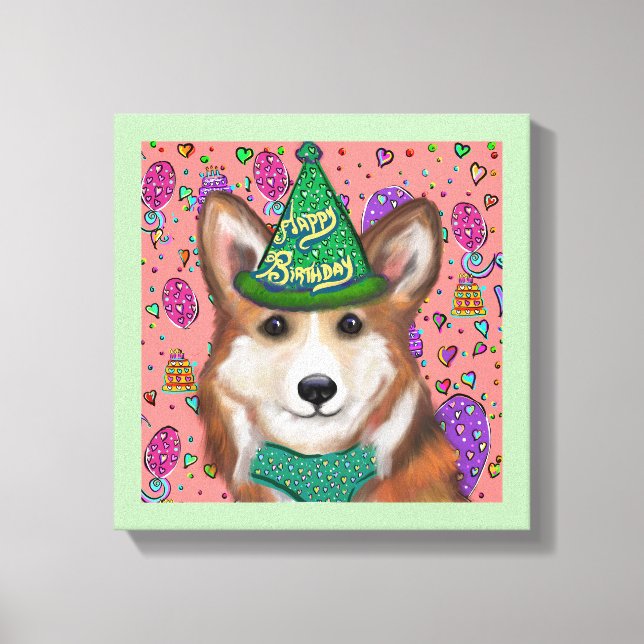 PEMBROKE WELSH CORGI LEINWANDDRUCK (Vorderseite)