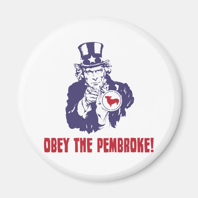Pembroke Welsh Corgi Magnet (Vorne)